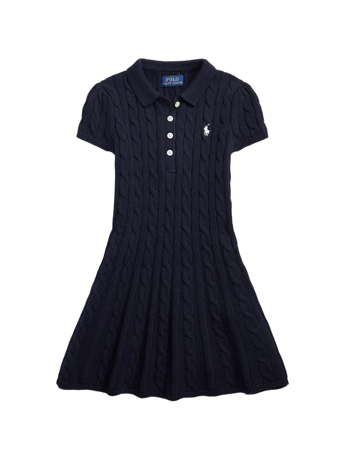 Платье-поло синее хлопковое Polo Ralph Lauren, синий