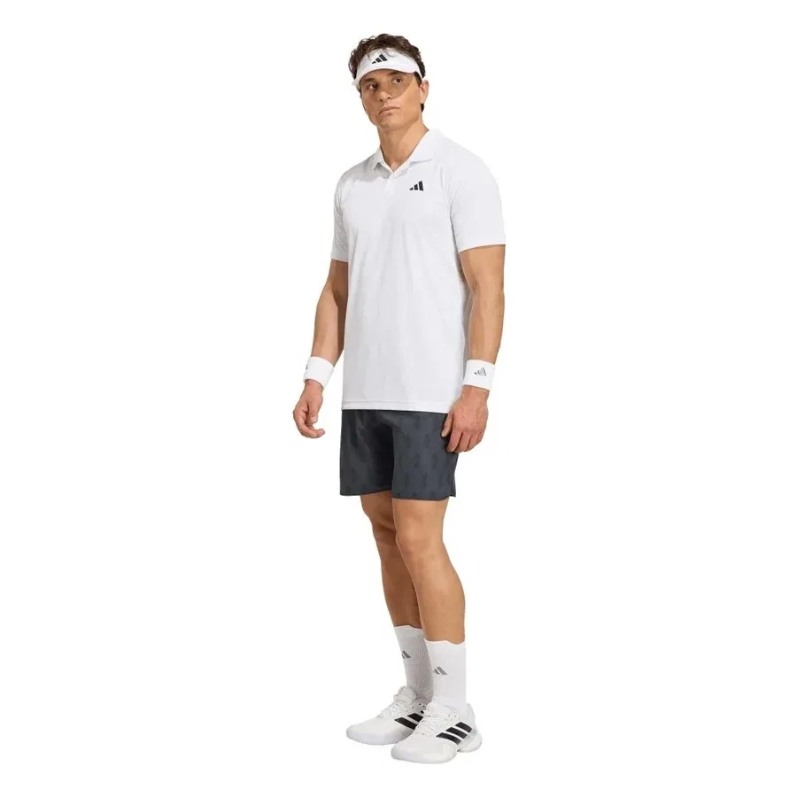 Спортивная футболка Club Graph Polo с коротким рукавом adidas, Белый — фото 4