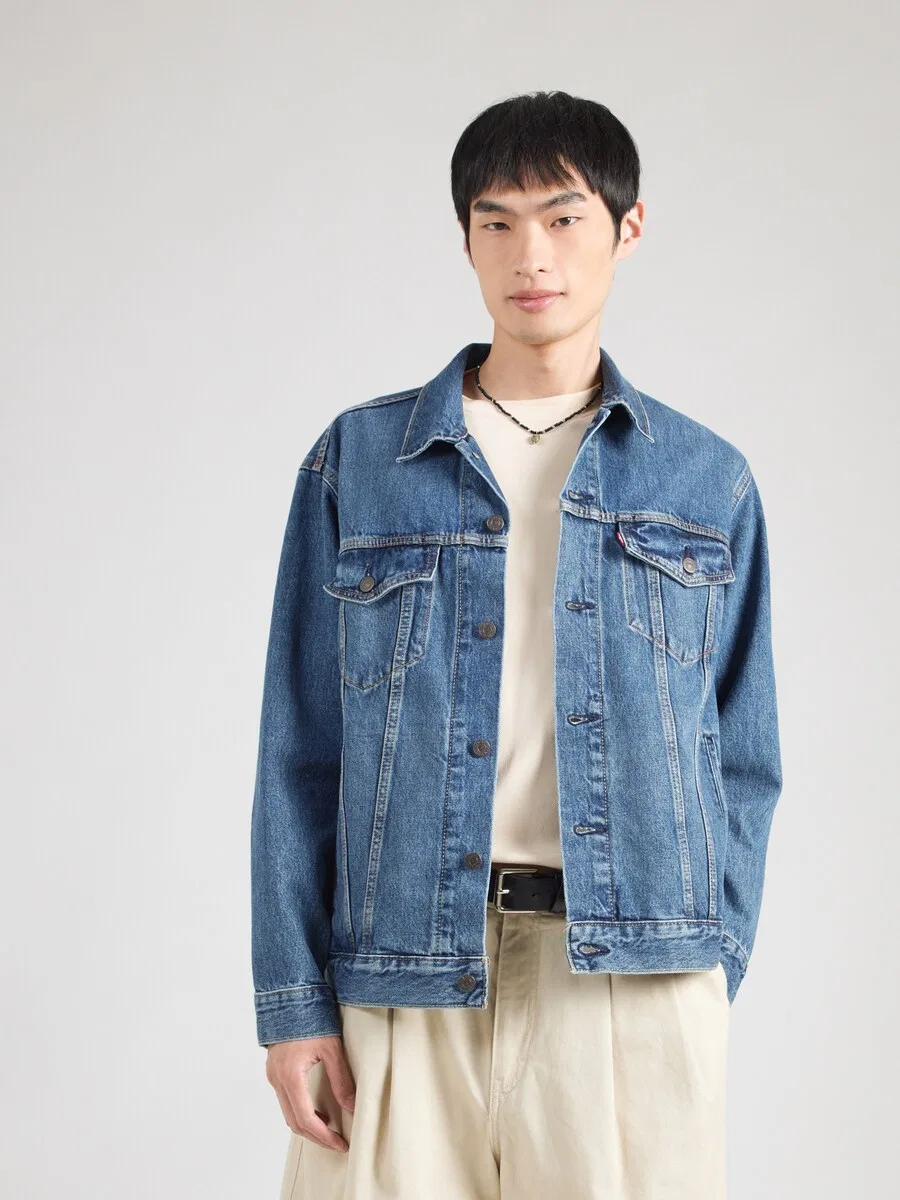 Куртка LEVI'S для межсезонья «Свободная куртка дальнобойщика» из синего денима — фото 2