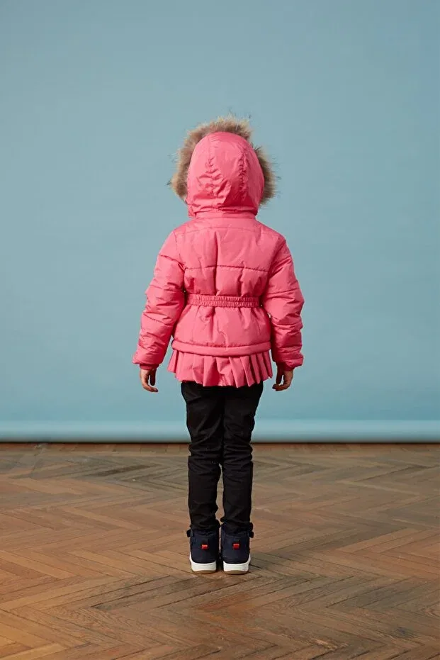 Детское пальто для девочек с капюшоном Men Anorak, Fuchsia — фото 3