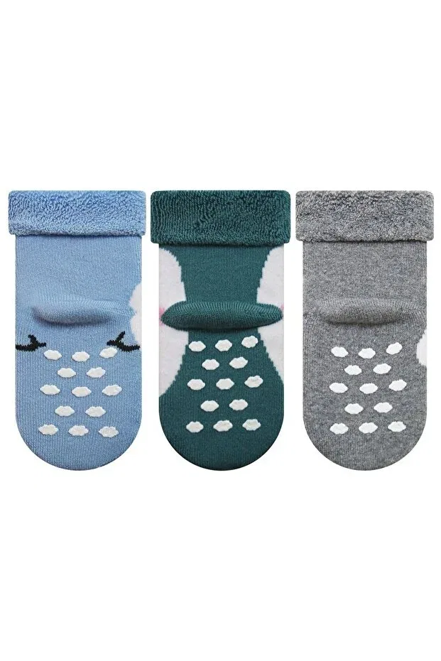 Детские носки для мальчиков с принтом Babette Socks Semoor, Blue-Turquoise-Grey — фото 2