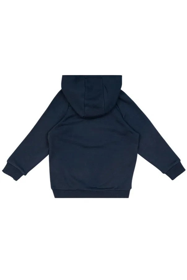 Худи с вышивкой логотипа Kenzo Boys Logo-Embroidered Cotton Hoodie, Navy — фото 2