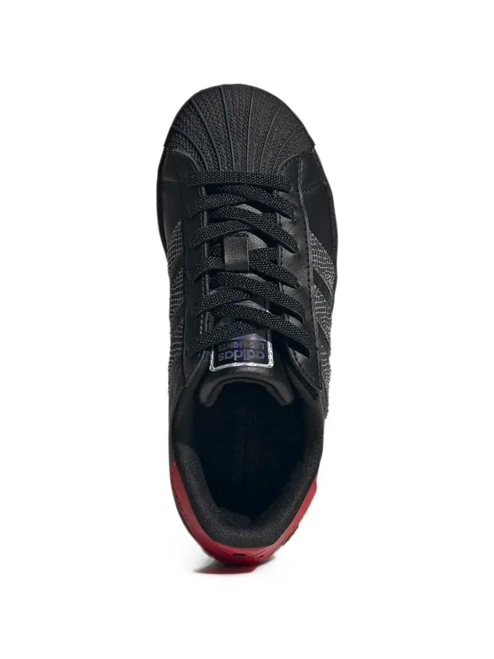 Кроссовки Superstar с принтом под змеиную кожу Adidas Kids, черный — фото 4