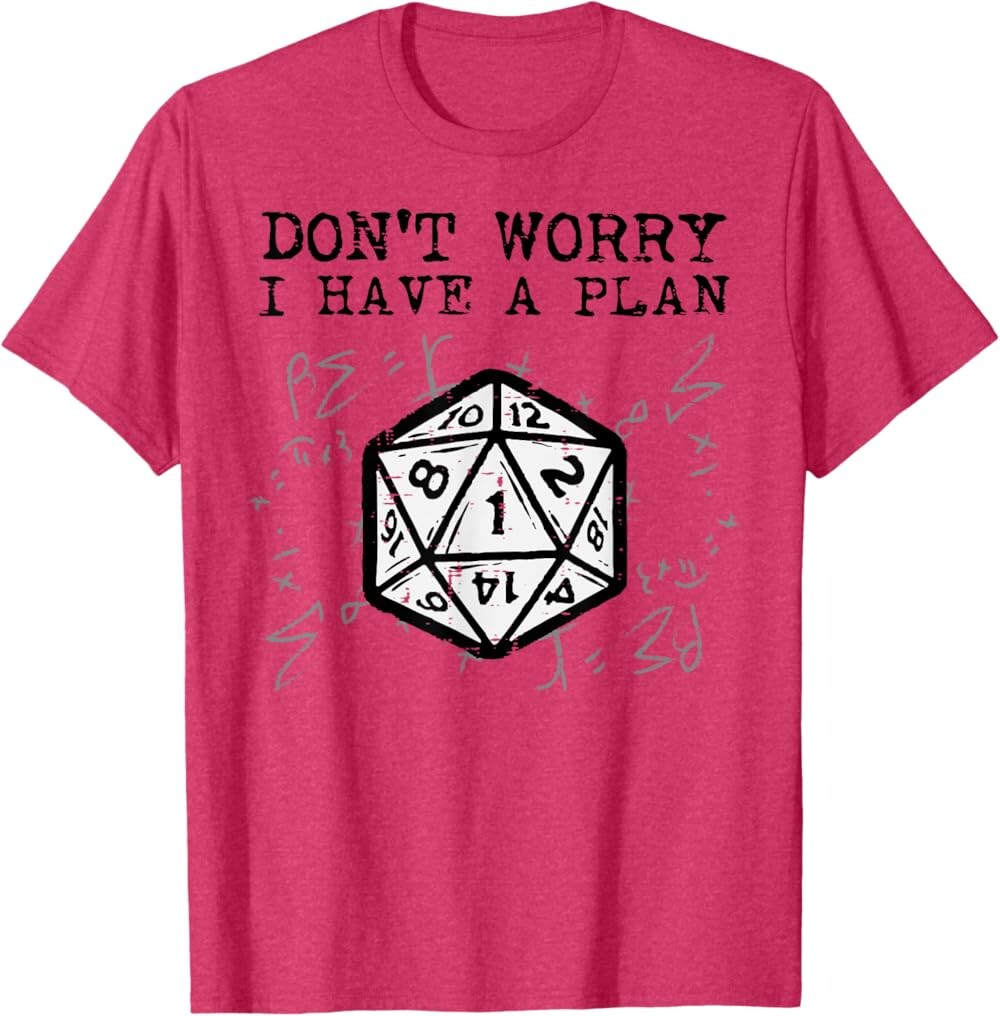 

Мужская футболка RPG Gamer Dont Worry I Have Plan, красный