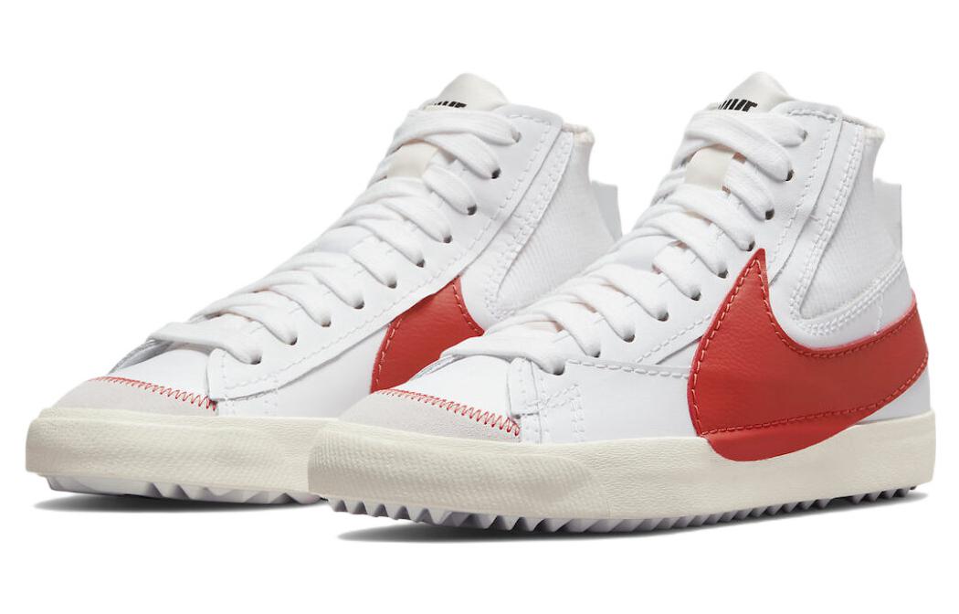 Кроссовки Nike Blazer Mid 77 Jumbo, белый/оранжевый — фото 3