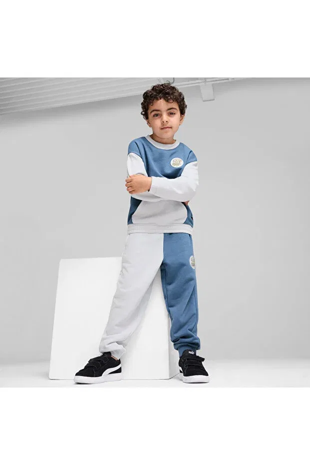 Детское для девочек свитшот классический с круглым вырезом Classics Fc Crew Kids Blue Puma, 24-Blue