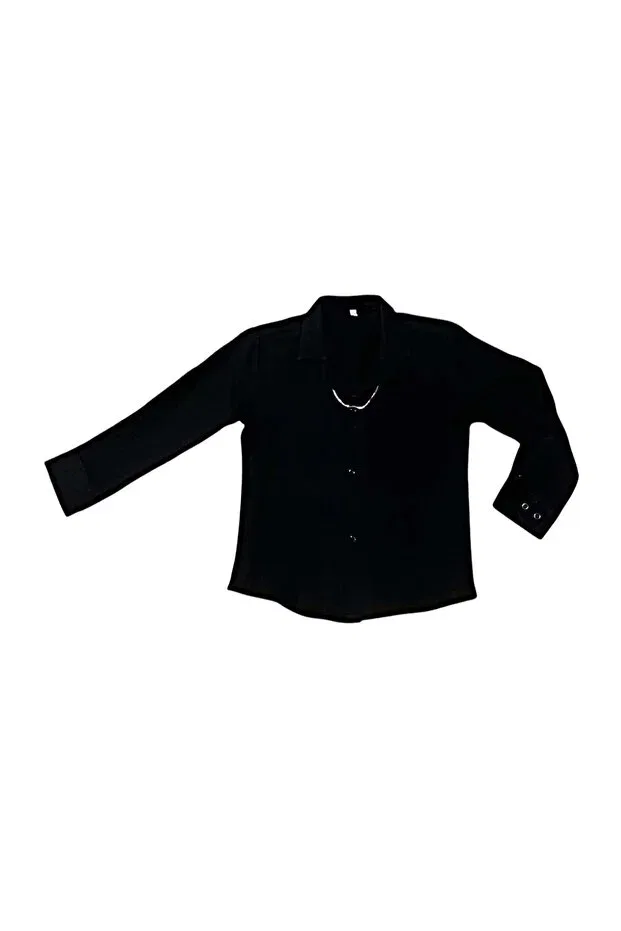 Детская рубашка для мальчиков с длинным рукавом Rindo Kids, Black