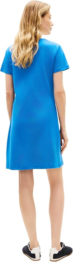 Платье-футболка Tommy Hilfiger Short Sleeve Cotton V-Neck, синий — фото 4