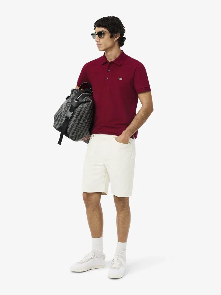 Футболка поло Slim Fit LACOSTE, Wine — фото 4