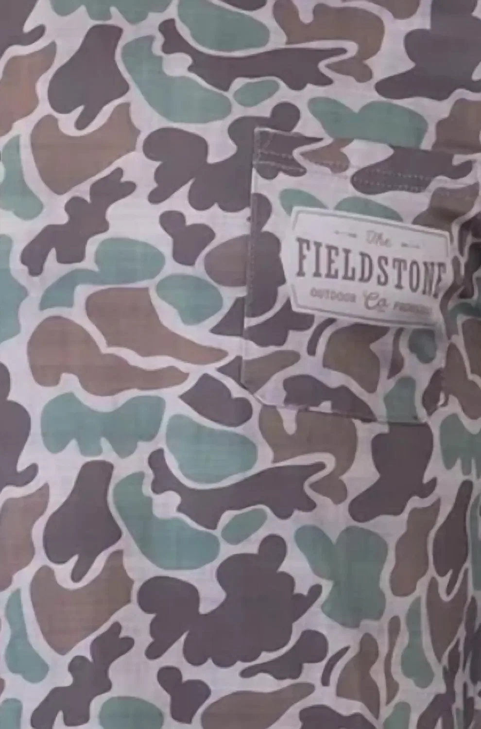 Детский лонгслив для мальчиков с нагрудным карманом и принтом Camo Fieldstone, Camo — фото 2