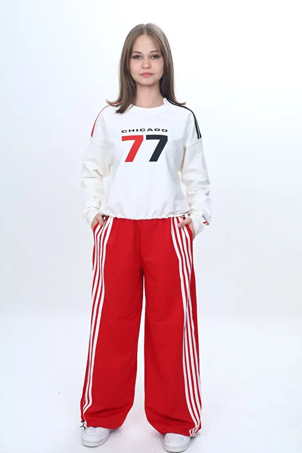 Детский спортивный костюм для девочек хлопковый Jannock, Red-White