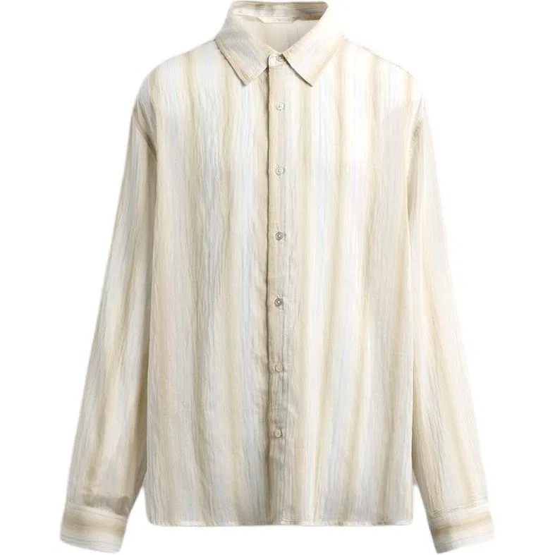 Мужская рубашка с отложным воротником ZARA, Raw White