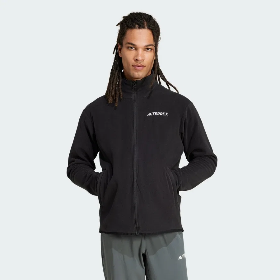 Флисовая куртка-худи с полной застежкой-молнией TERREX Multi Essentials adidas, Черный
