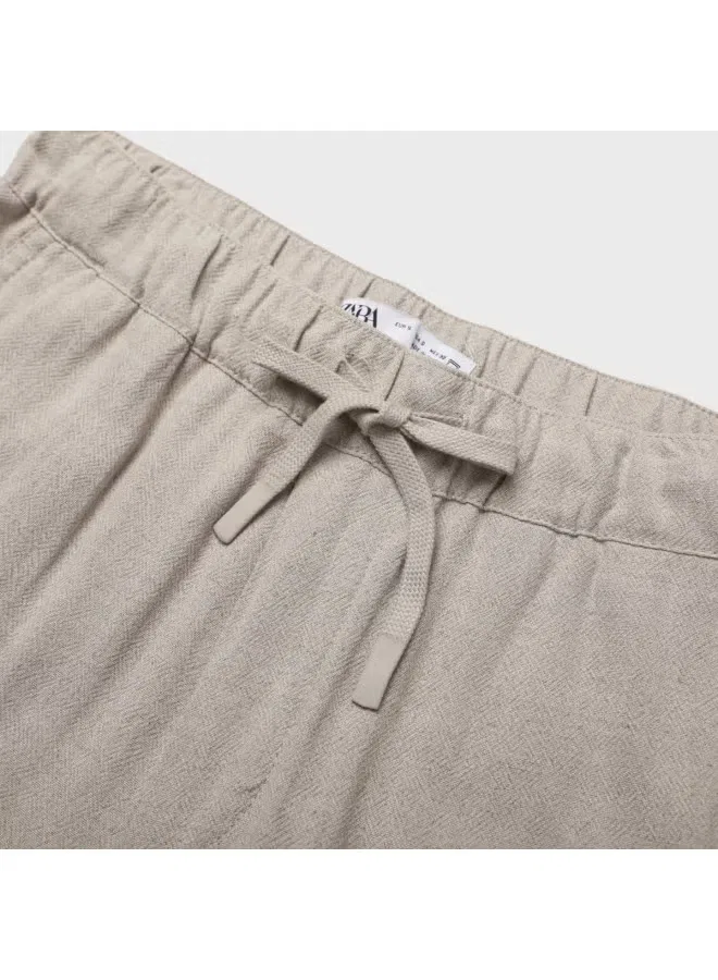 Джоггеры мягкие удобные повседневные Zara, абрикосово-серый — фото 4