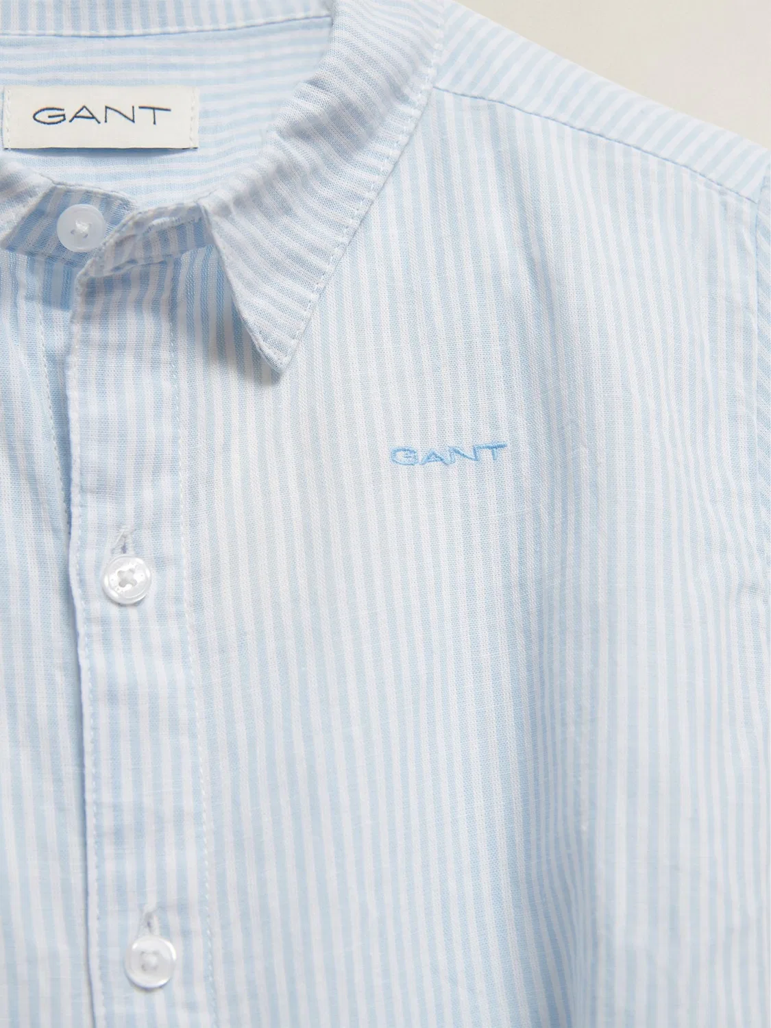 Платье-рубашка в полоску, модель Striped Shirt Dress Gant, синий — фото 2