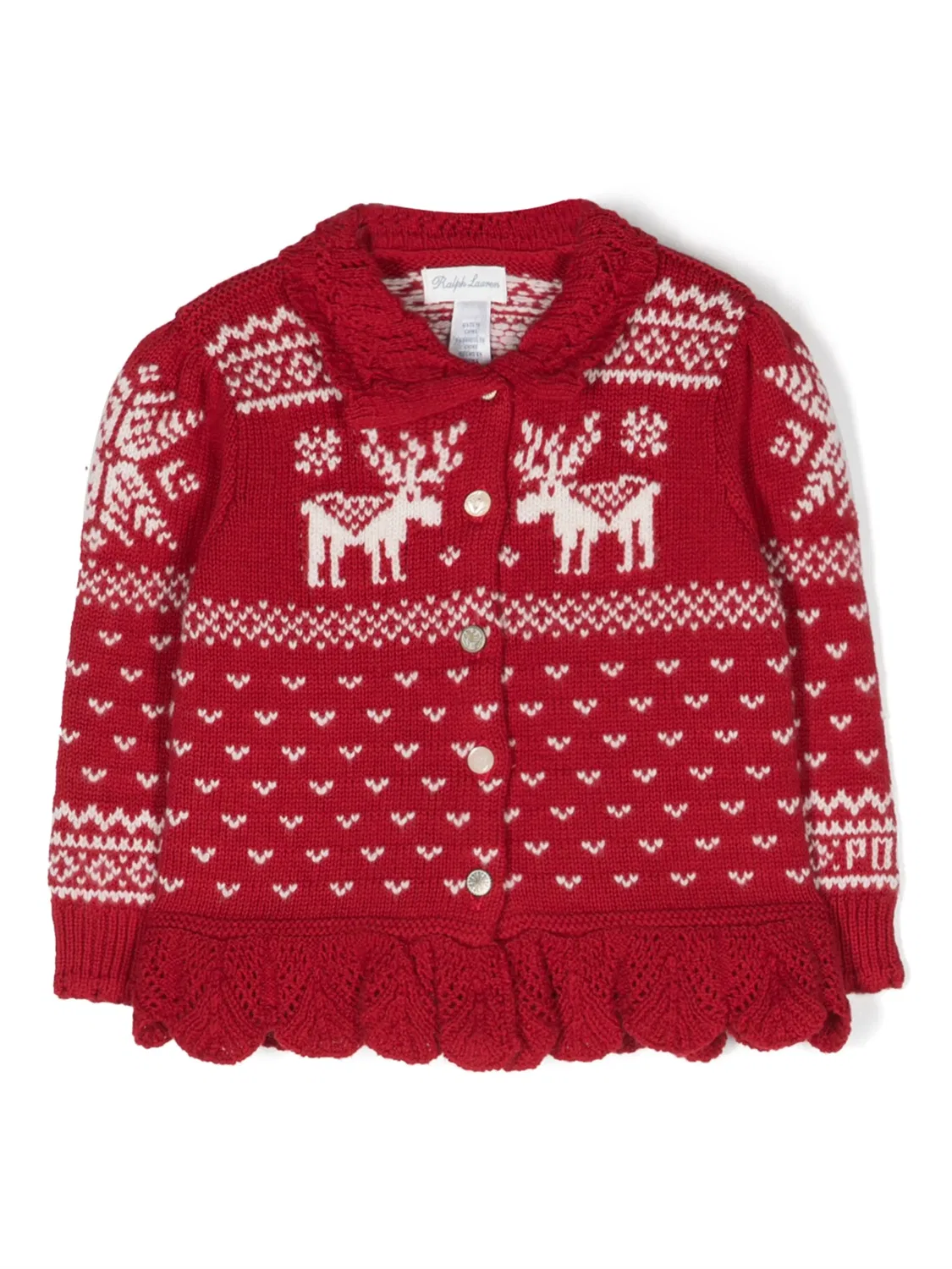 Кардиган с кнопками в технике Fair Isle Polo Ralph Lauren, красный