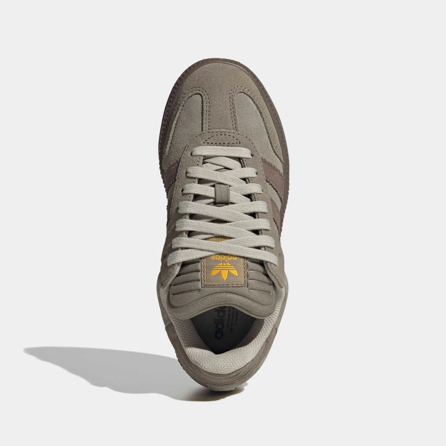 Детские кроссовки с замшевым верхом Samba XLG Adidas Originals, Silver Pebble/Earth Strata/Clay — фото 4