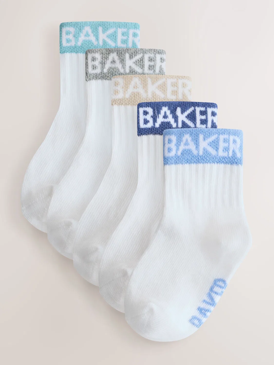 Носки 5 пар, детские Baker by Ted Baker, белые