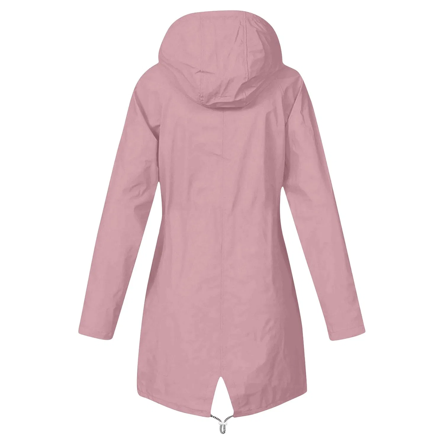 Женский легкий дождевик с капюшоном и молнией, в полоску, A20 Rosa — фото 4