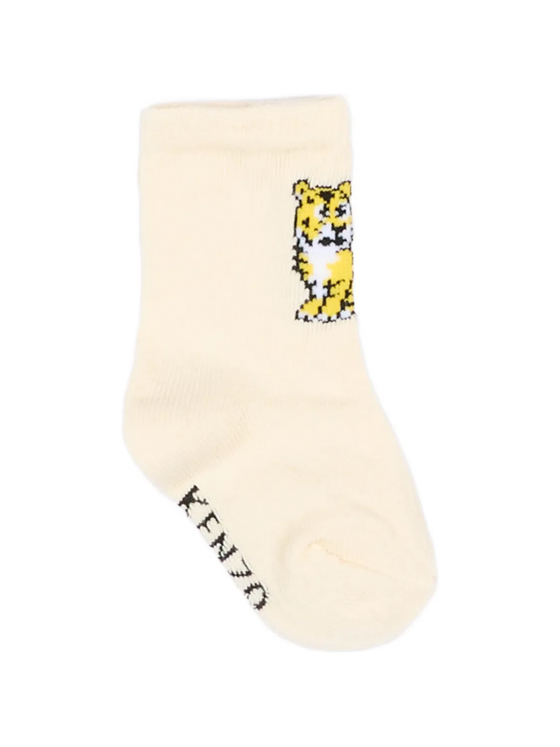 Комплект из двух пар носков с принтом Tiger Kenzo Kids, нейтральные цвета — фото 2