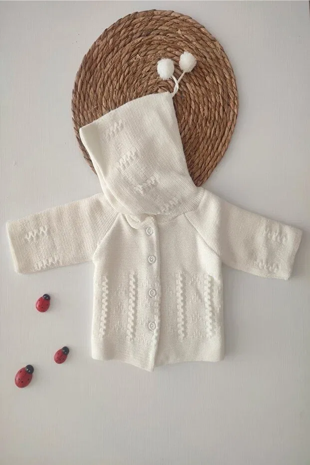 Детский кардиган с капюшоном Nazlı Baby Dubi Baby, Cream