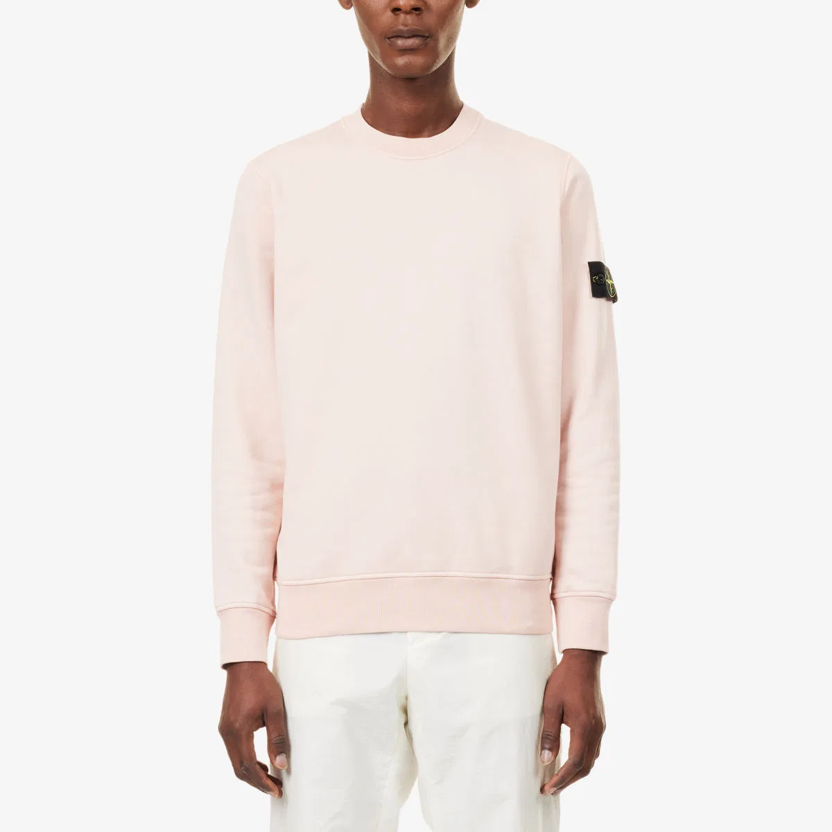Хлопковая толстовка с круглым вырезом и нашивкой с логотипом Stone Island — фото 3