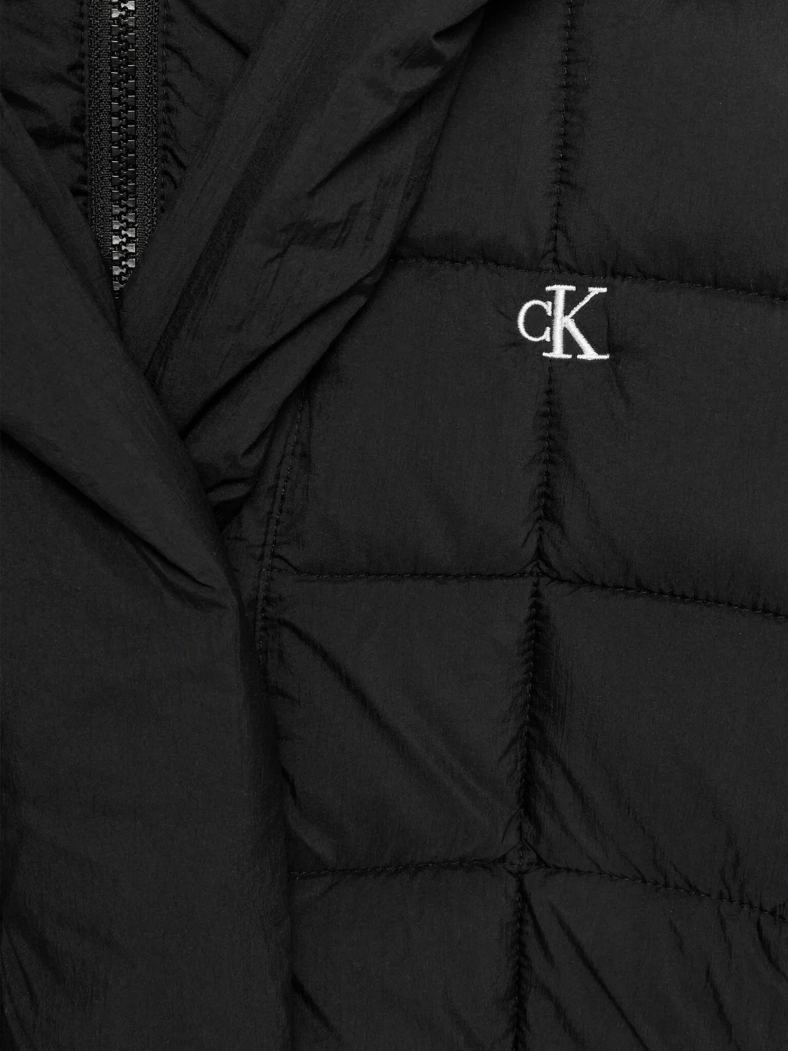 Зимняя куртка стандартного кроя для девочки Archive Calvin Klein Jeans, черный — фото 3