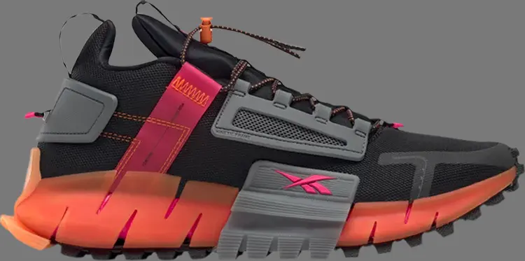 

Лимитированные кроссовки zig kinetica edge 'black high vis orange' Reebok, черный