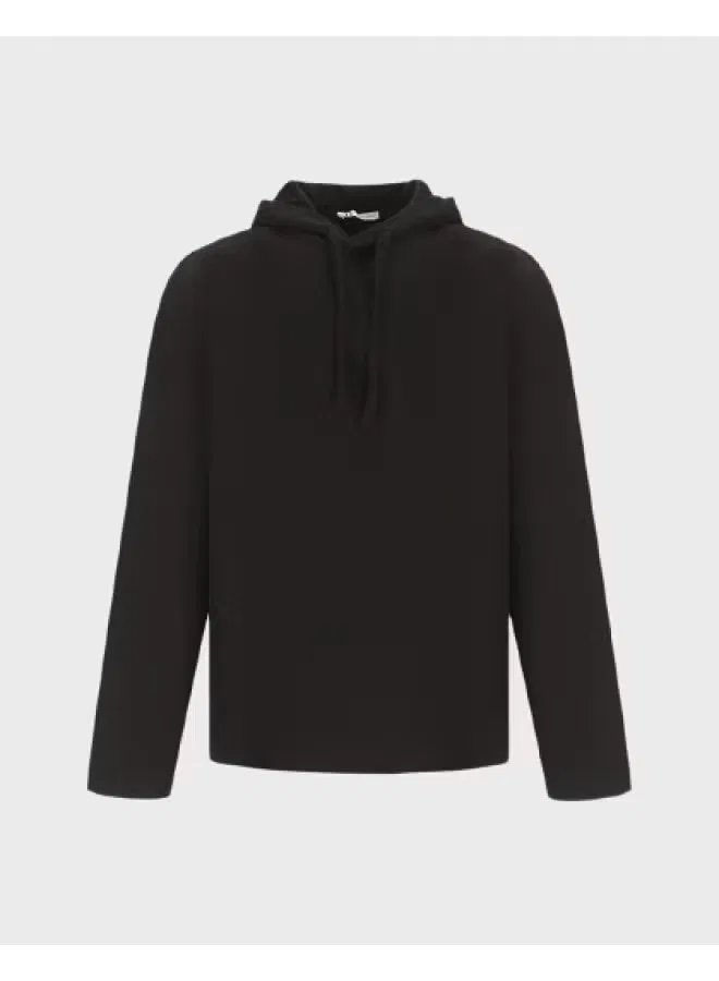 Худи свободного кроя хлопковое Zara, черный