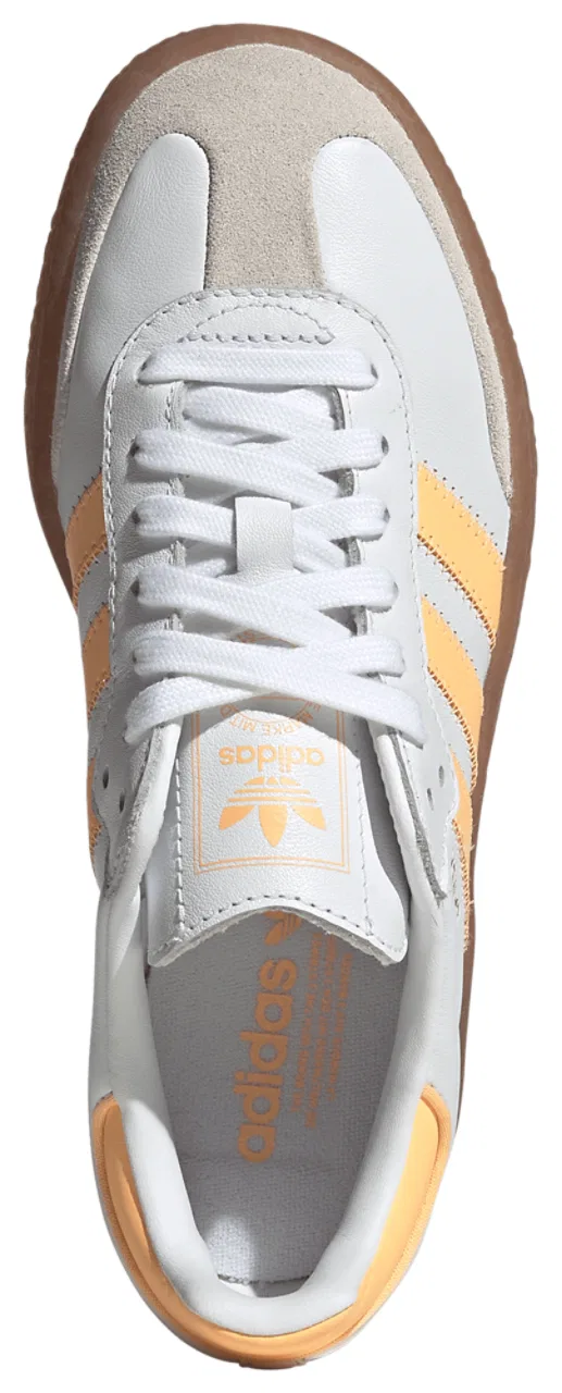 Кроссовки для девочек Sambae Adidas, цвет Ftwr White/Acid Orange/Gold Met — фото 4