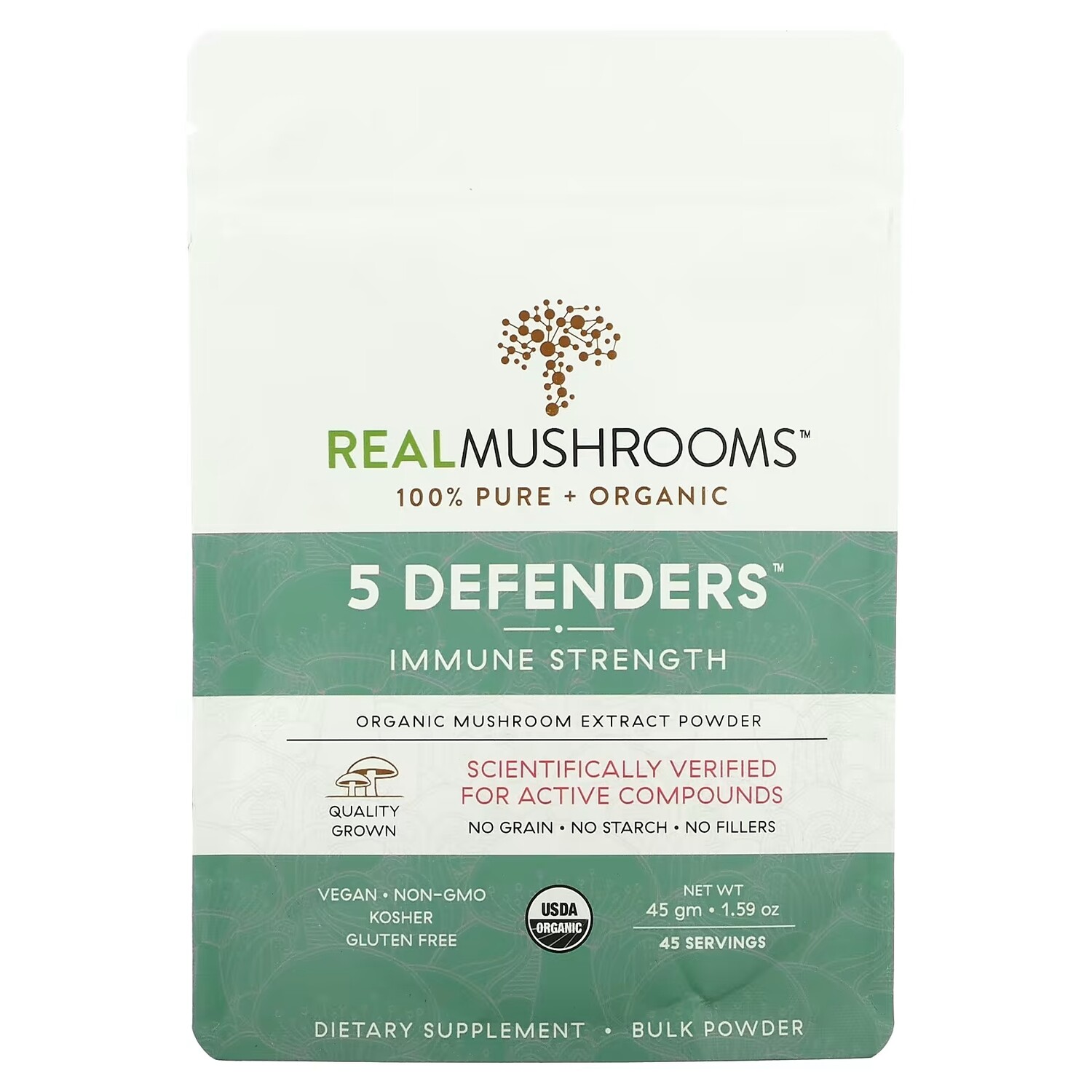 

Органическая Добавка - Укрепление Иммунитета Real Mushrooms, 45 г