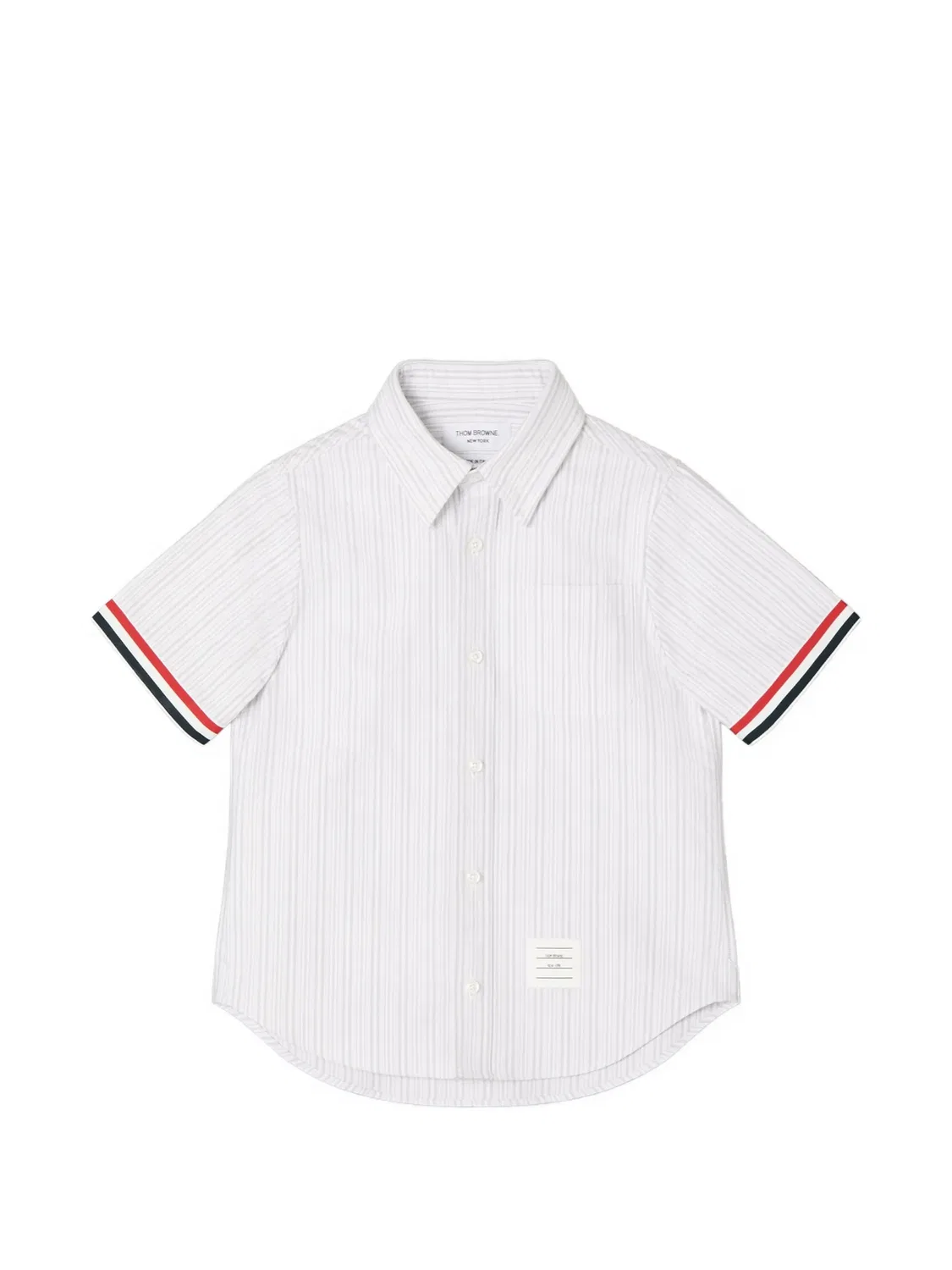Рубашка оксфорд в полоску Thom Browne Kids, белый