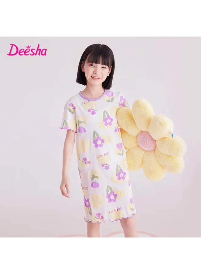 Ночная сорочка с цветочным принтом Deesha, фиолетовый