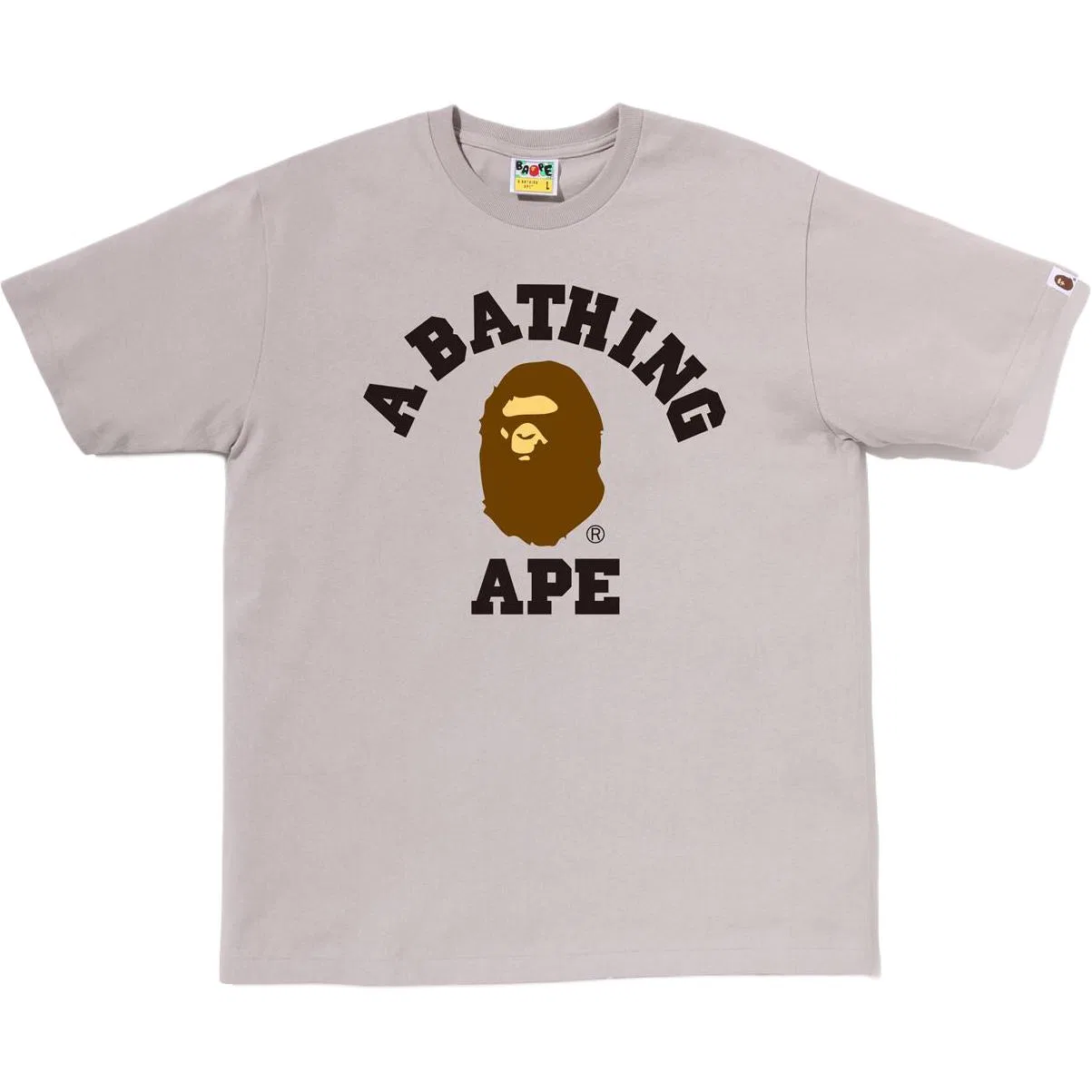 Детская футболка с круглым вырезом прямого кроя FW26 Straight Fit A BATHING APE, Natural