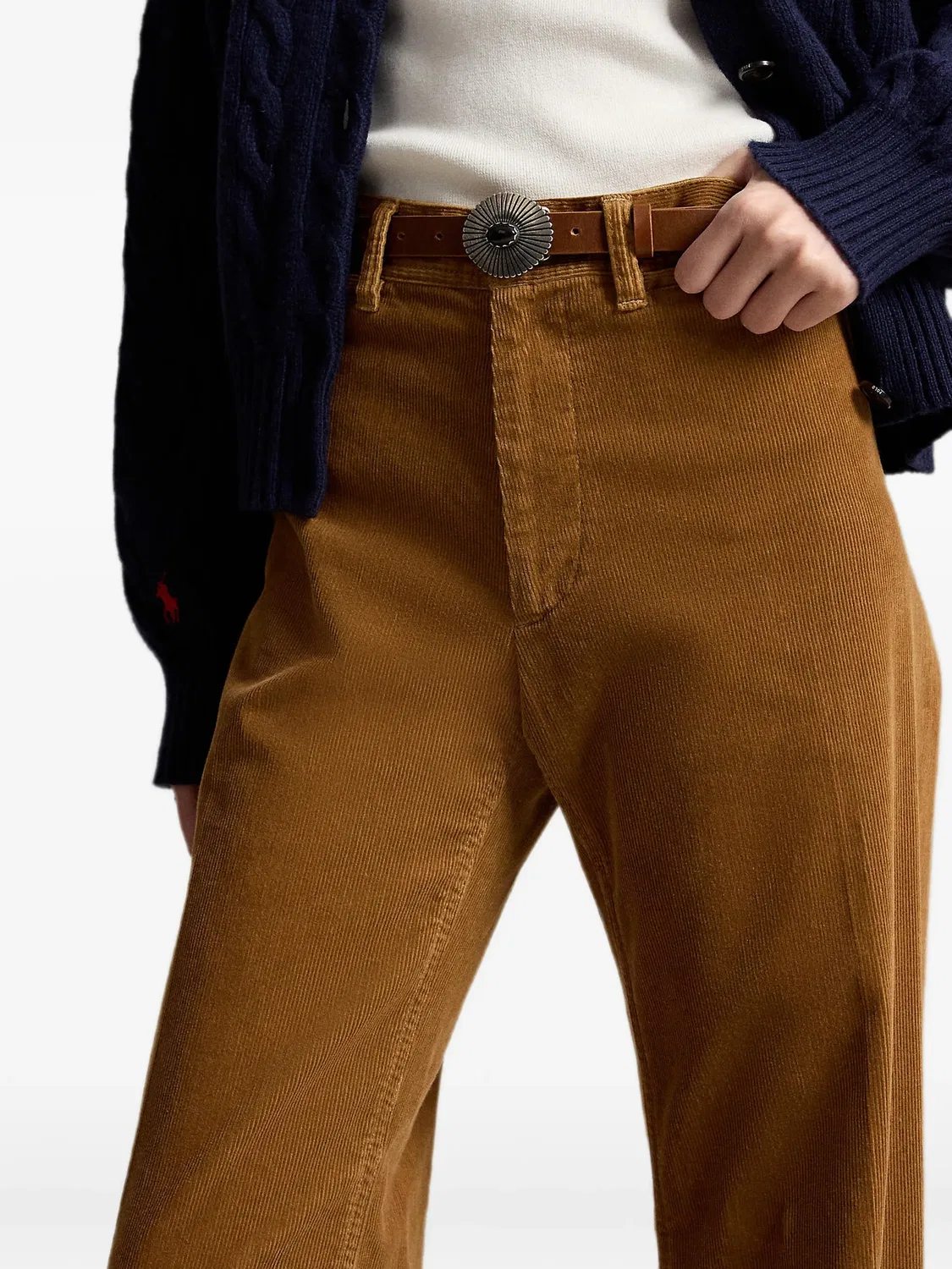 Расклешенные вельветовые брюки Polo Ralph Lauren, коричневый — фото 4