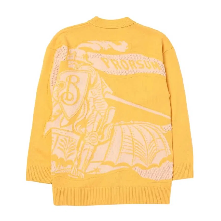 Свитер кашемировый с принтом Equestrian Knight Burberry, Orange — фото 2