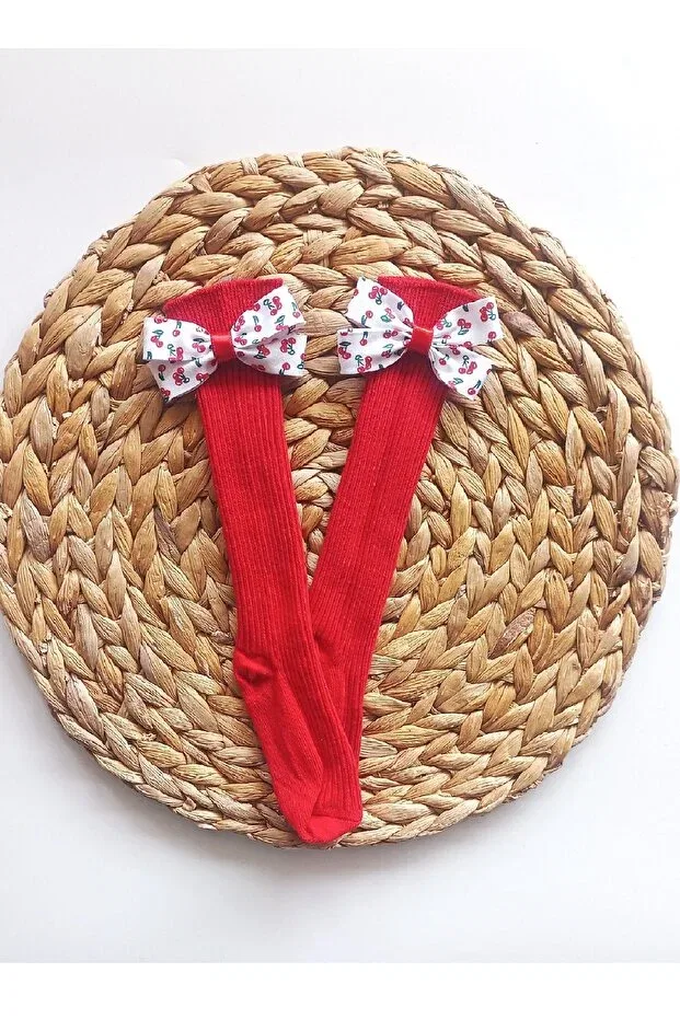 Детские носки для девочек с принтом Panowill Design, Red
