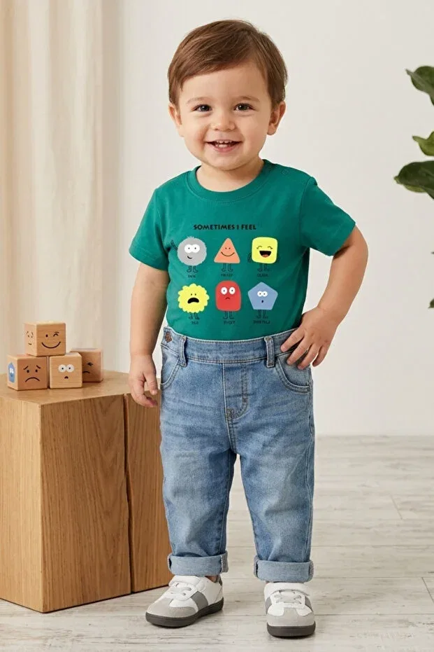 Детский комплект футболок с принтом с коротким рукавом Difa, Baby T-Shirt Set 1 — фото 3