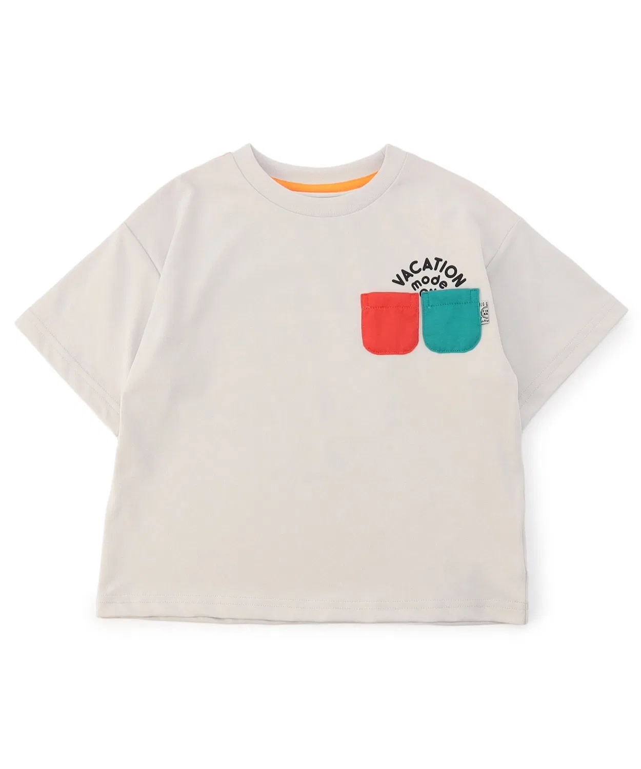 Детская футболка с коротким рукавом, хлопковая, Hybrid Half Sleeve T-Shirt F.O.KIDS, Light Gray — фото 2