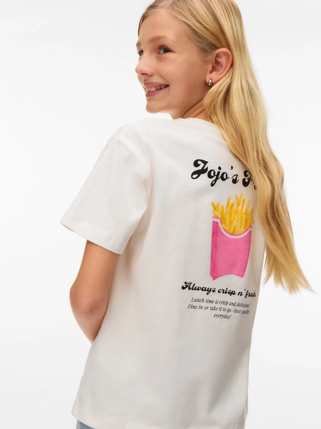 Рубашка Vero Moda Girl VMZANDRA CATY белого цвета — фото 3