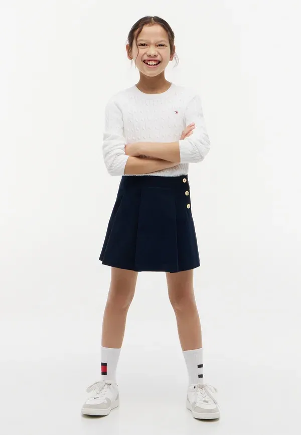 Юбка с запахом, хлопок Button pleated - wrap skirt, Tommy Hilfiger, темно-синий ночной — фото 2