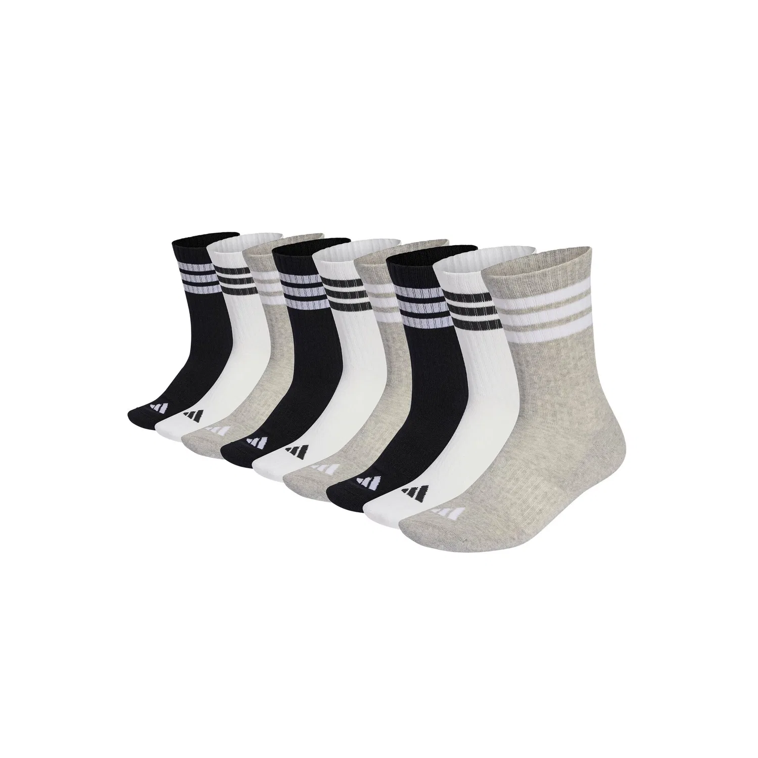 Мужские короткие носки с тремя полосками Adidas Originals, Black/White/Gray
