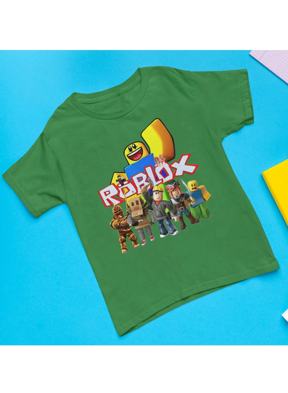 Zoom Футболка с принтом Roblox, зеленый