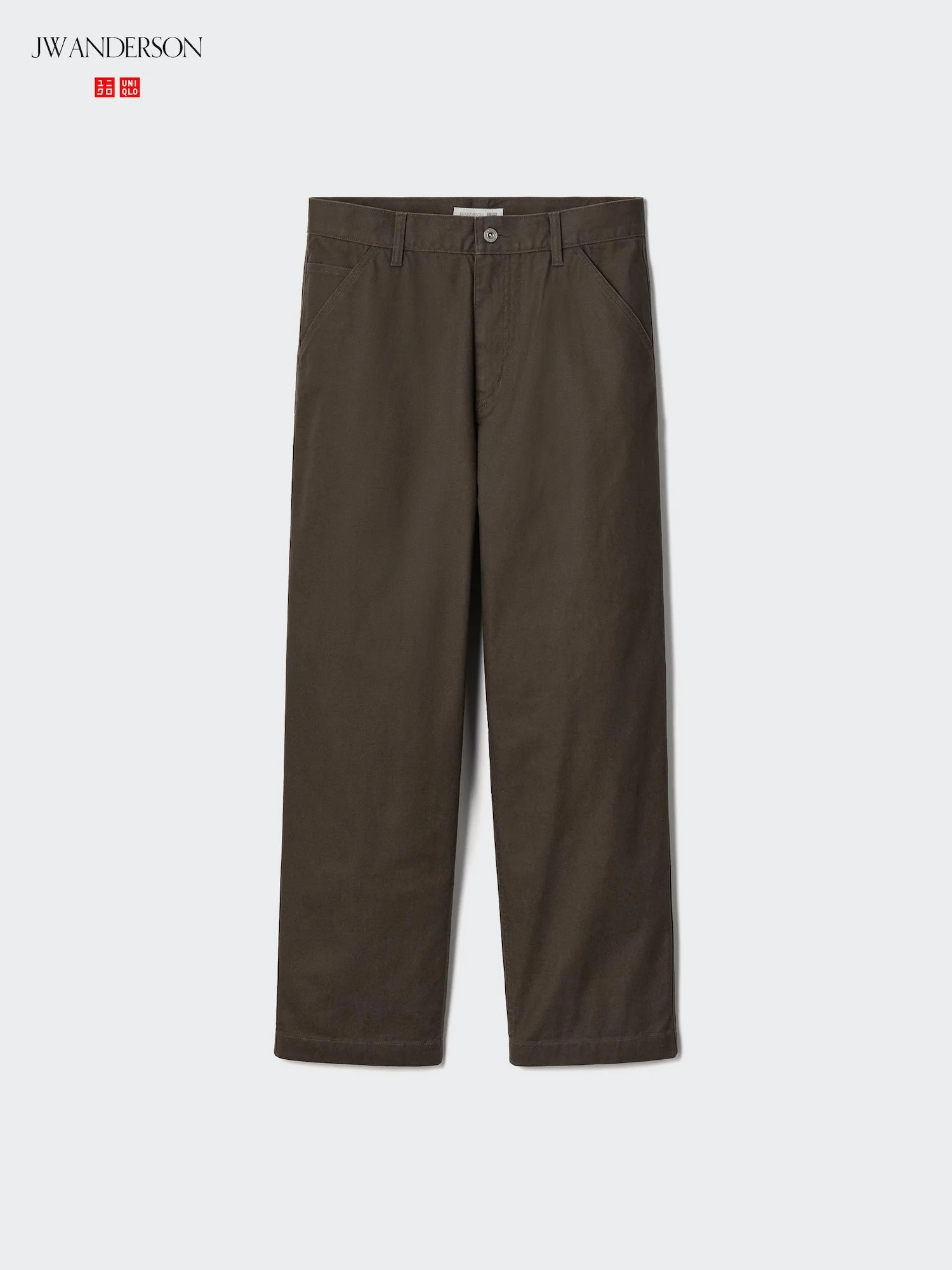 Брюки Uniqlo x JW Anderson Straight Work, 39 темно-коричневый — фото 3