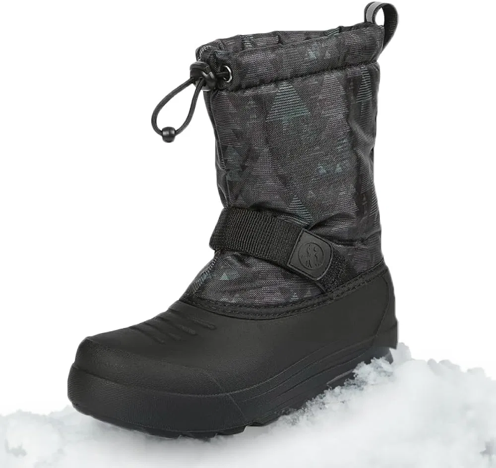 Детские зимние снежные ботинки с водонепроницаемым верхом Northside Frosty, Black/Olive