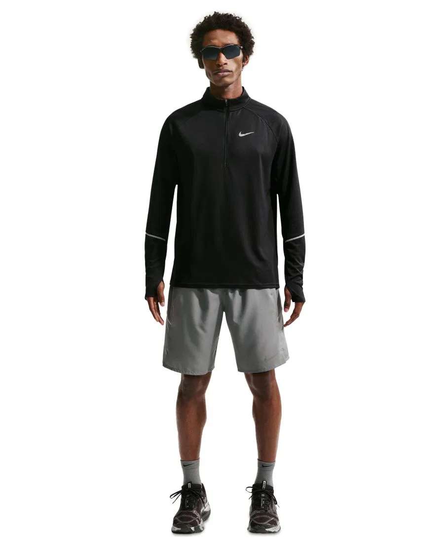 Футболка для бега с длинным рукавом Miler Dri-FIT Nike, Black Reflective Silver