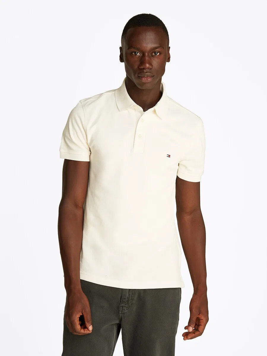 Рубашка TOMMY HILFIGER '1985 Slim Fit' цвета экрю — фото 3