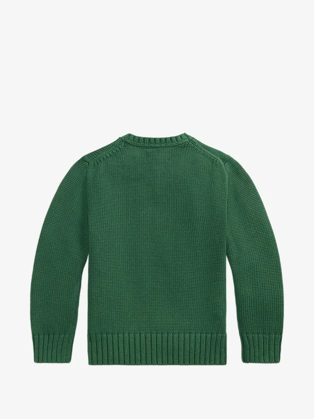 Свитер с вышитым логотипом POLO RALPH LAUREN KIDS, зеленый — фото 2