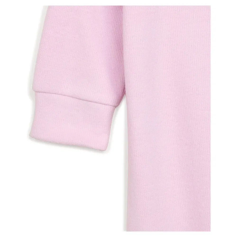 Детский комбинезон-слип с капюшоном и длинным рукавом Adidas Originals, Pink — фото 4