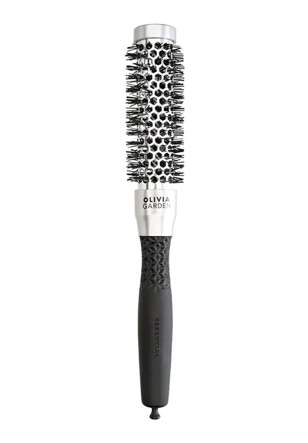 Расческа для волос круглая Essential Blowout Classic Silver 25mm, Olivia Garden, Silver